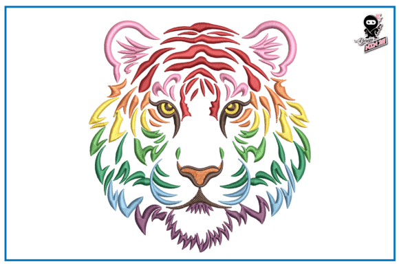 Rainbow Tiger: A Seasonal Embroidery Spark